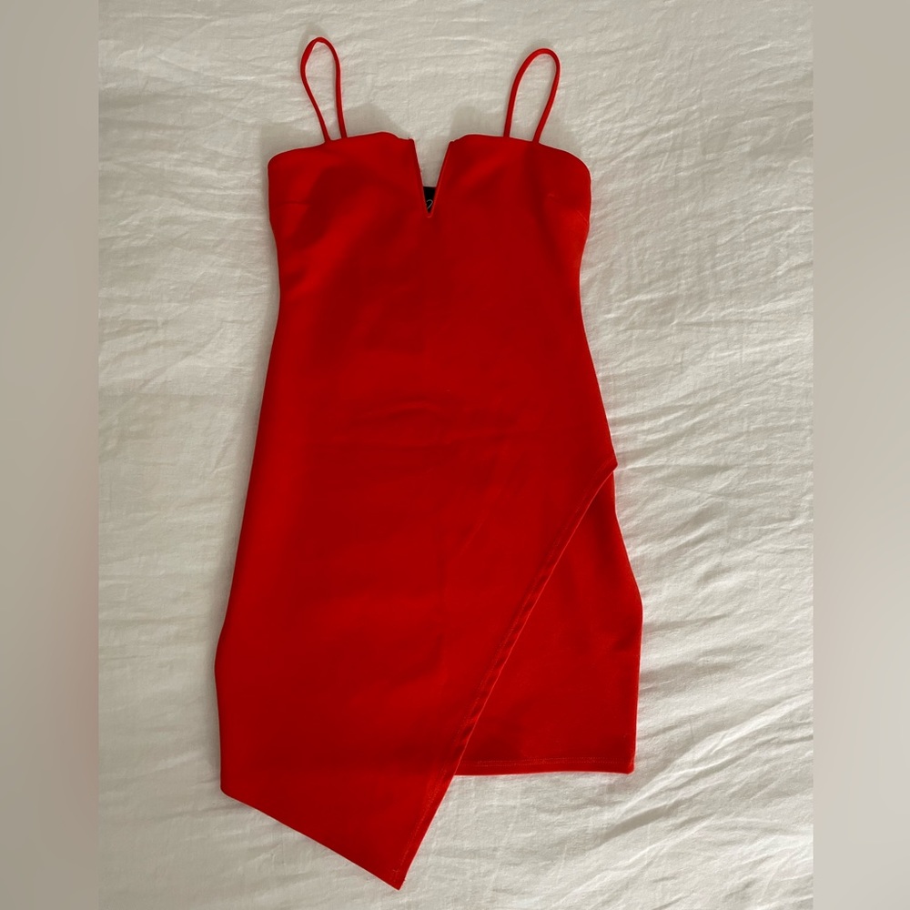 BRIGHT ORANGE SHORT DRESS